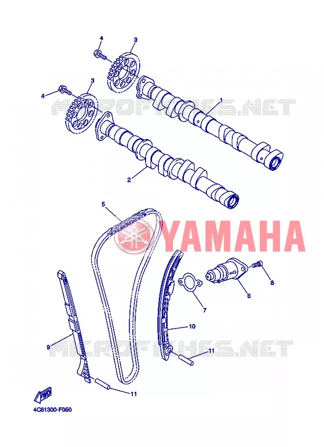 NOKKENAS / KETTING Yamaha MOTO 1000 2008 R1  YZF-R1 R1