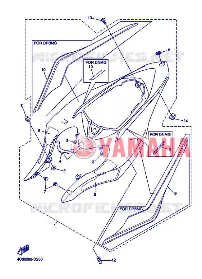 ZIJKUIPDEEL Yamaha MOTO 1000 2008 R1  YZF-R1 R1