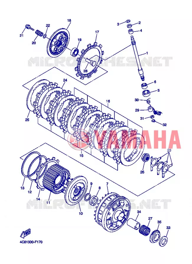STARTMOTOR KOPPELINGS Yamaha MOTO 1000 2008 R1  YZF-R1 R1