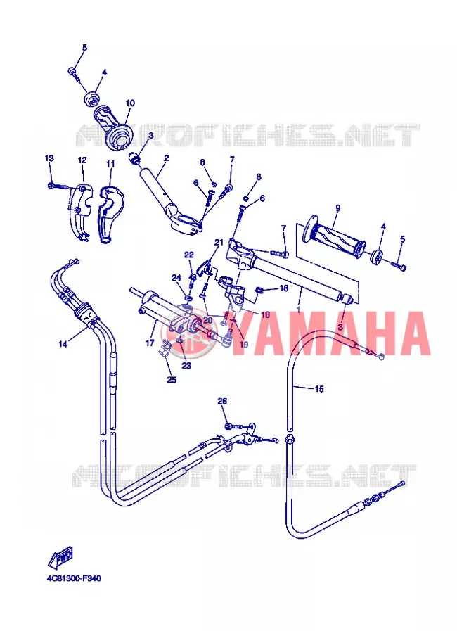 STUUR / KABEL Yamaha MOTO 1000 2008 R1  YZF-R1 R1