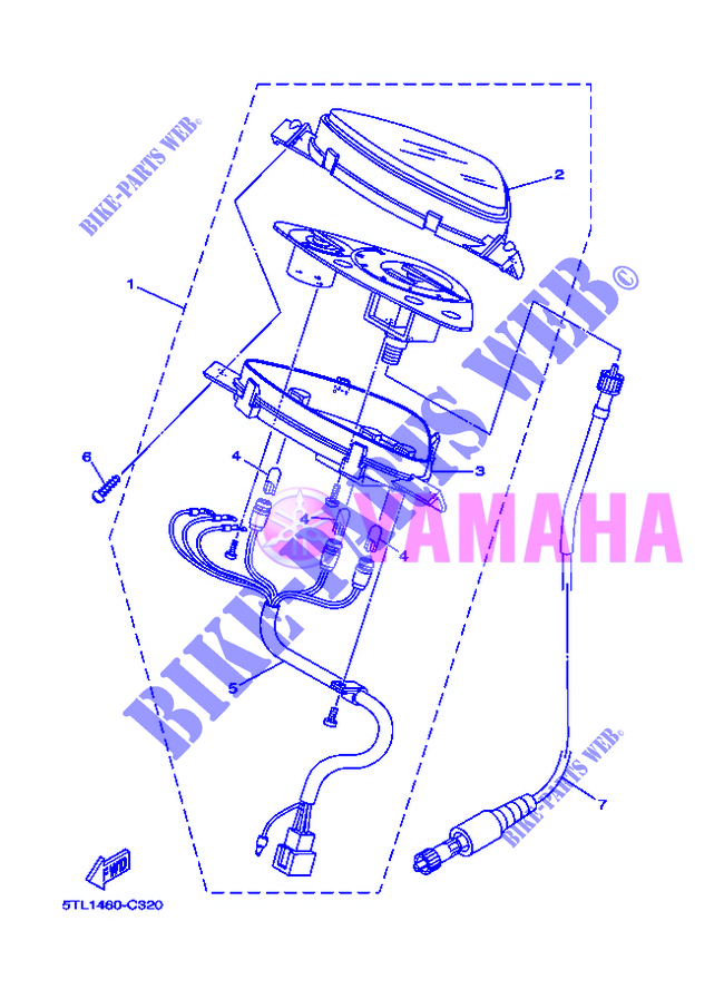 TELLERSET voor Yamaha AL115C MIO 2007