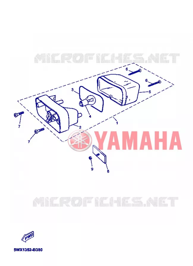 ACHTERLICHT Yamaha MOTO 50 2005 TZR  TZR50