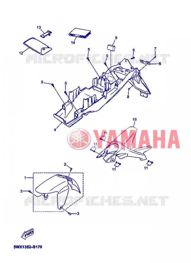 SPATBORD Yamaha MOTO 50 2006 TZR  TZR50