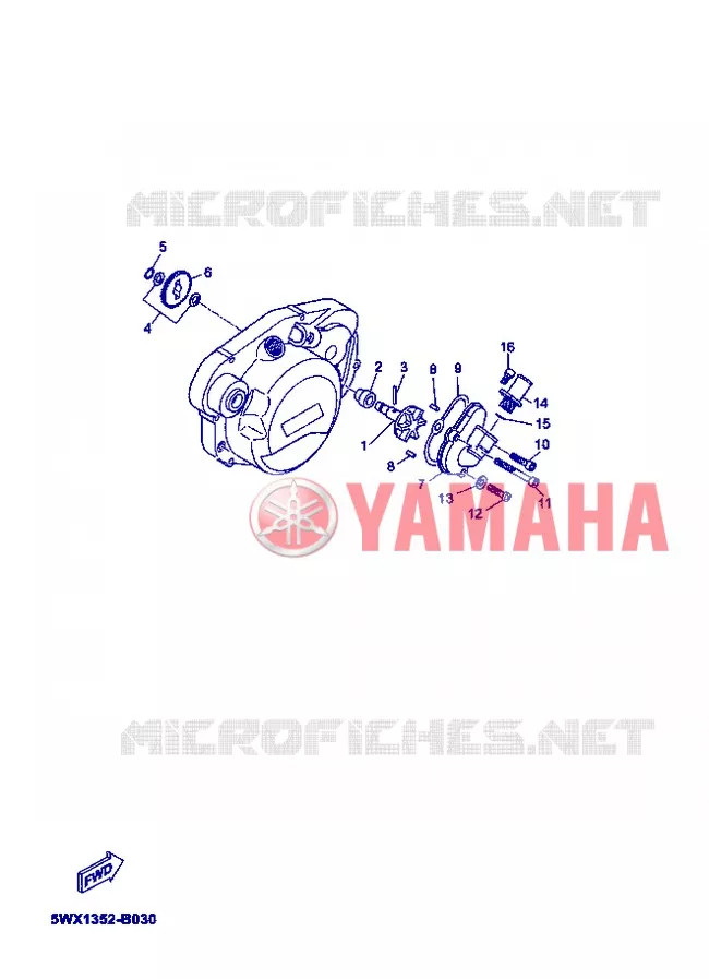 WATERPOMP / SLANGEN Yamaha MOTO 50 2008 TZR  TZR50