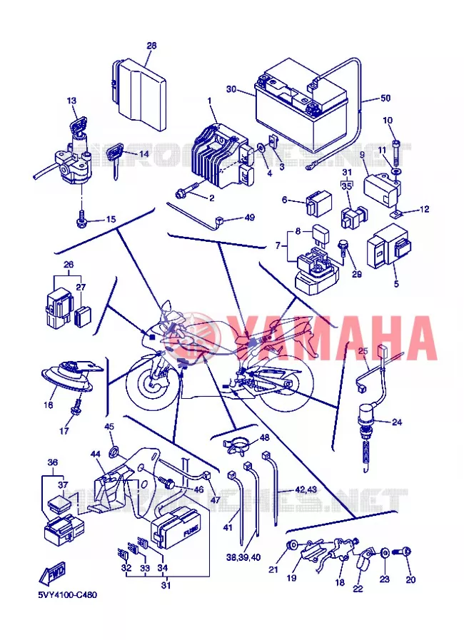 ELECTRISCH 2 Yamaha MOTO 1000 2004 R1  YZF-R1 YZF-R1S R1