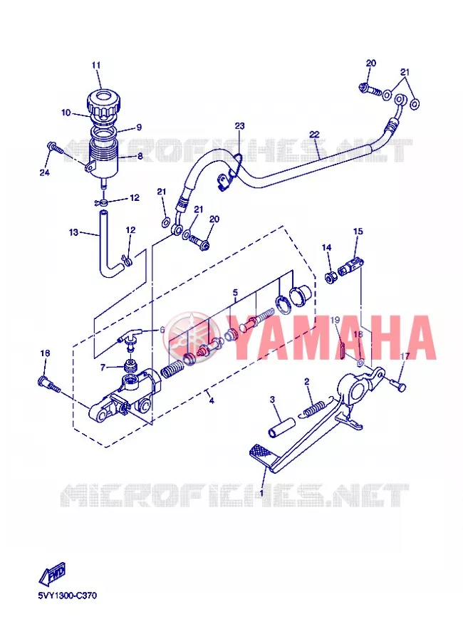 REMPOMP ACHTER Yamaha MOTO 1000 2004 R1  YZF-R1 YZF-R1S R1
