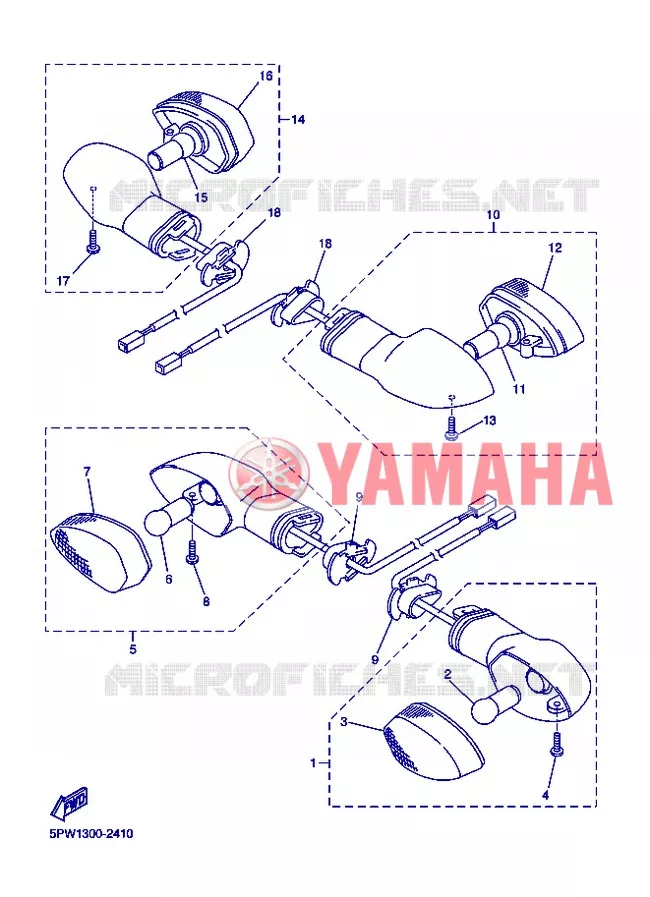 KNIPPERLICHT Yamaha MOTO 1000 2006 R1  YZF-R1