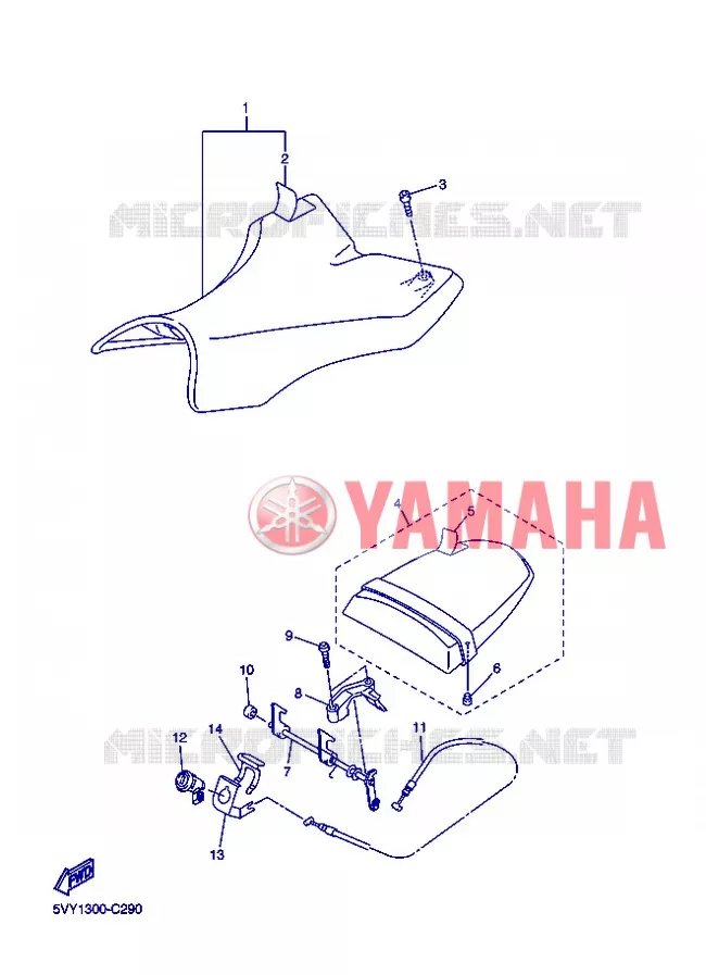 SELLE Yamaha MOTO 1000 2006 R1  YZF-R1 R1
