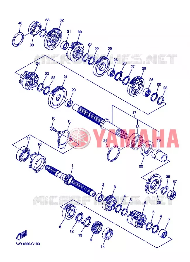 TRANSMISSIE Yamaha MOTO 1000 2006 R1  YZF-R1 R1