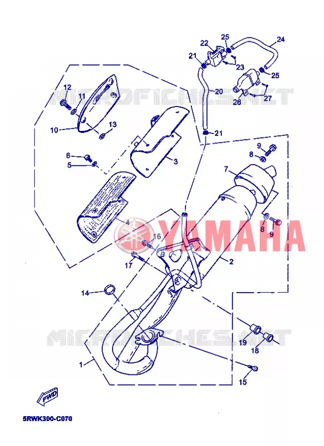 UITLAAT Yamaha SCOOTER 50 2004 MACH  CS50Z MACH G LIQUIDE