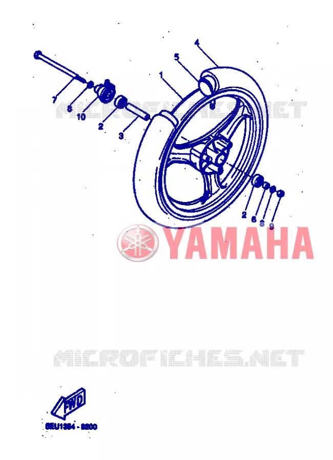 VOORWIEL Yamaha SCOOTER 50 2004 FLIPPER  YH50 FLIPPER