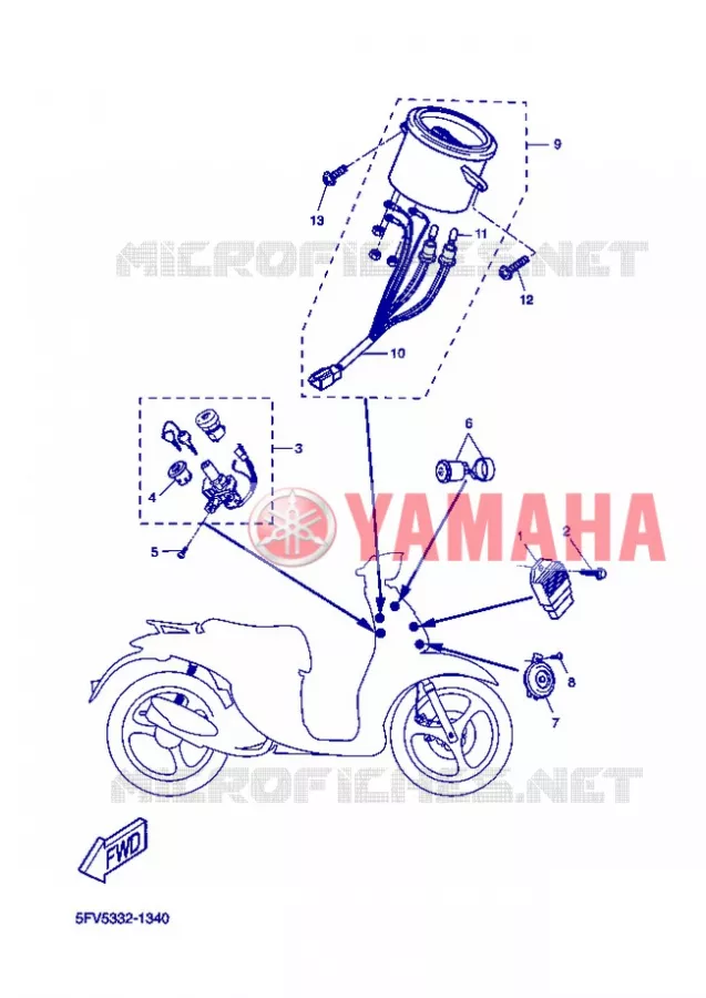 ELECTRISCH 1 Yamaha SCOOTER 50 2005 FLIPPER  YH50 FLIPPER