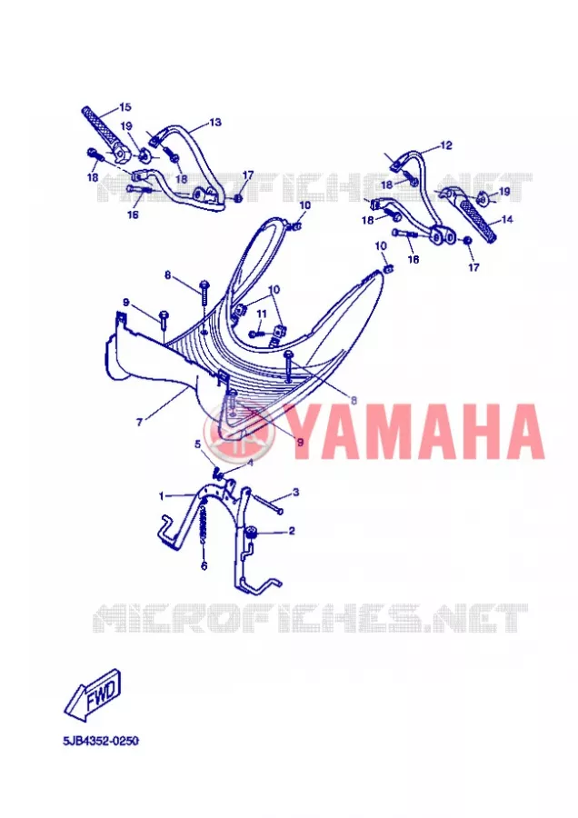 STANDAARD / VOETSTEUN Yamaha SCOOTER 50 2005 FLIPPER  YH50 FLIPPER