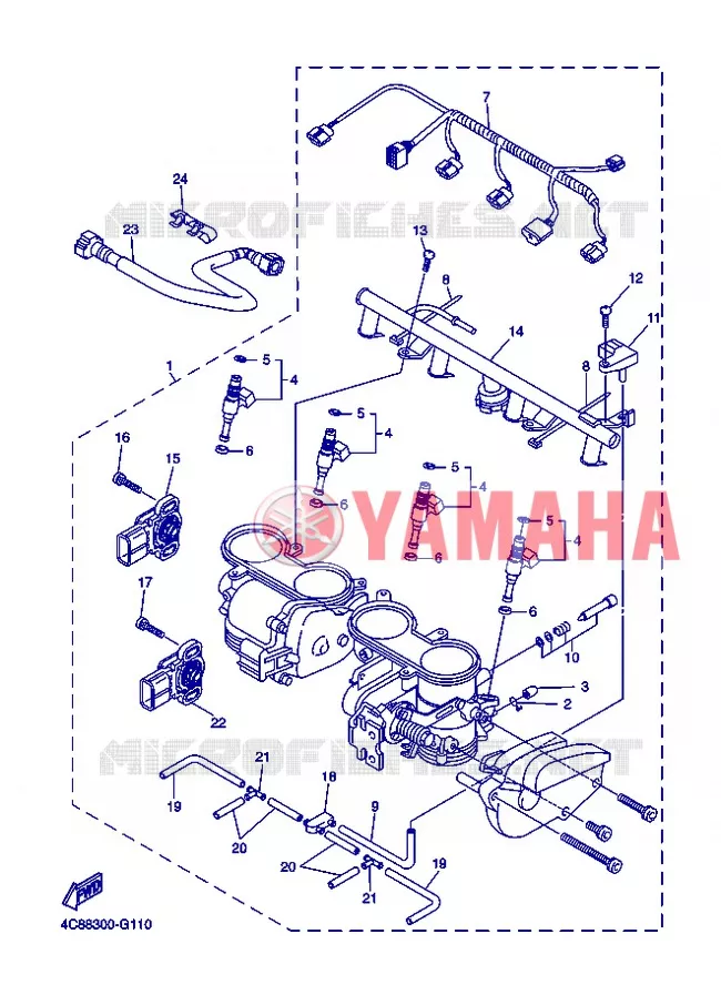 INLAAT 2 Yamaha MOTO 1000 2008 R1  YZF-R1 R1