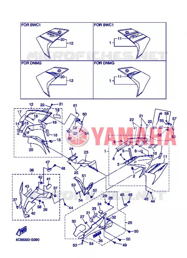 KUIP 2 Yamaha MOTO 1000 2008 R1  YZF-R1 R1