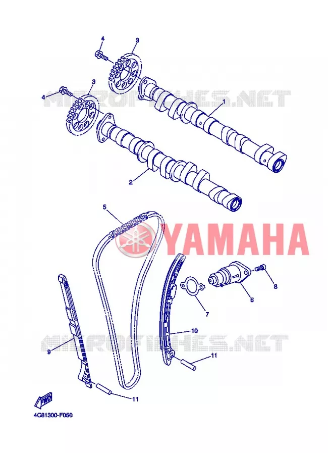 NOKKENAS / KETTING Yamaha MOTO 1000 2008 R1  YZF-R1 R1