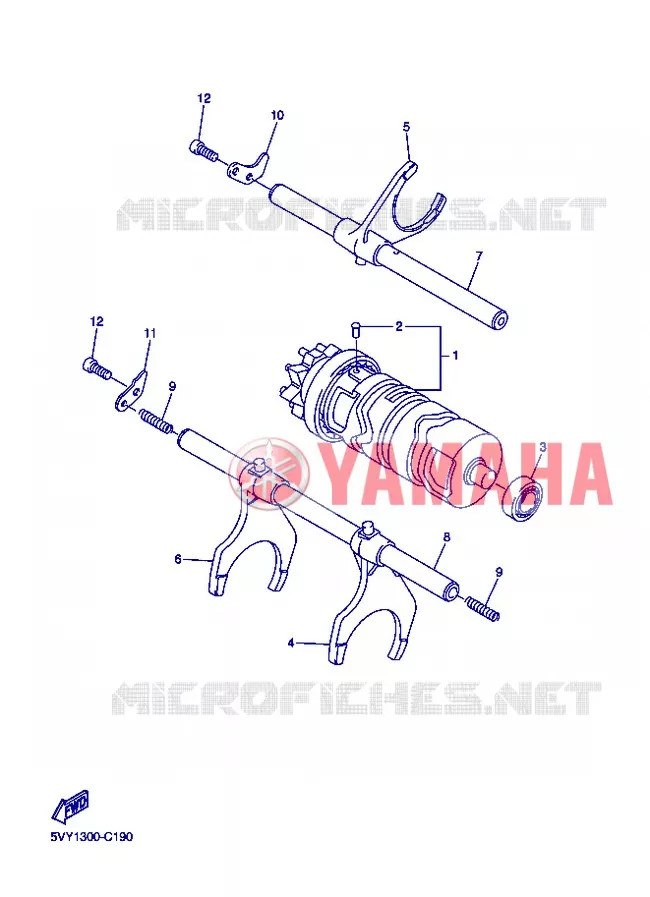 SCHAKELWALS Yamaha MOTO 1000 2008 R1  YZF-R1 R1