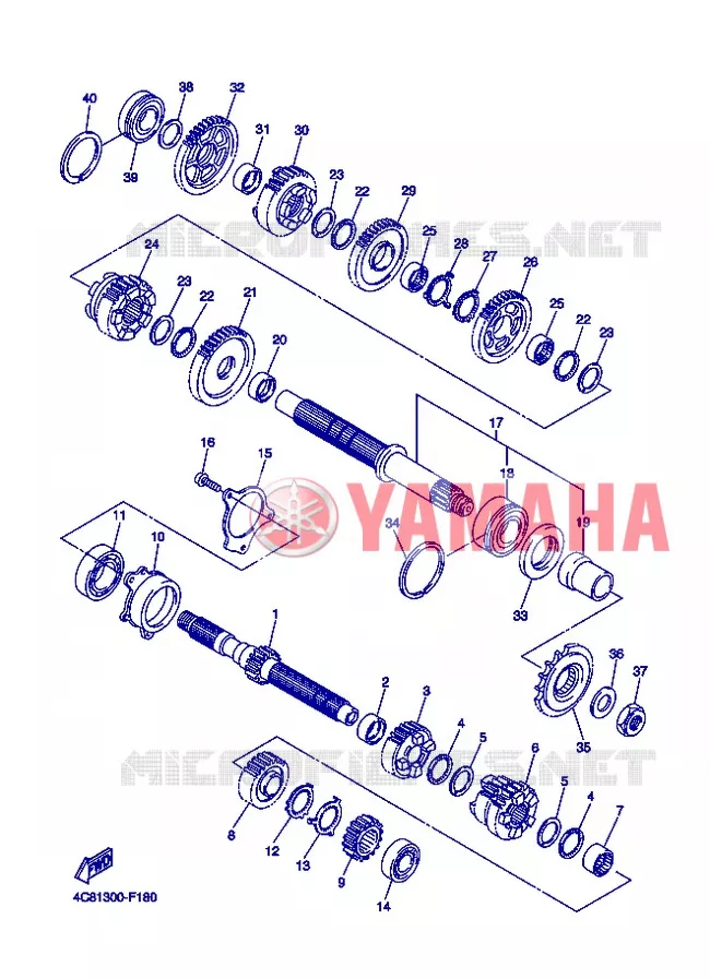 TRANSMISSIE Yamaha MOTO 1000 2008 R1  YZF-R1 R1
