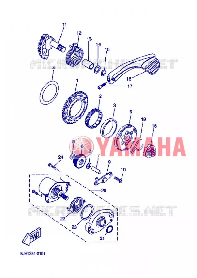 STARTMOTOR Yamaha SCOOTER 50 2006 BOOSTER  CW50N