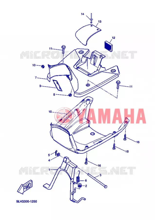 STANDAARD / VOETSTEUN Yamaha SCOOTER 50 2006 STUNT NAKED  EW50N STUNT NAKED