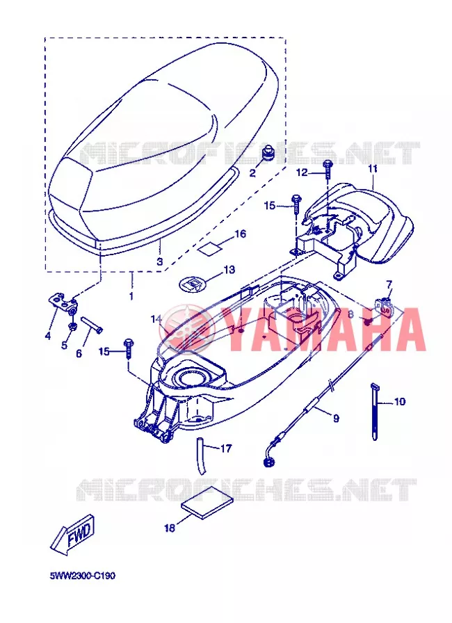 SELLE Yamaha SCOOTER 50 2007 BOOSTER  CW50