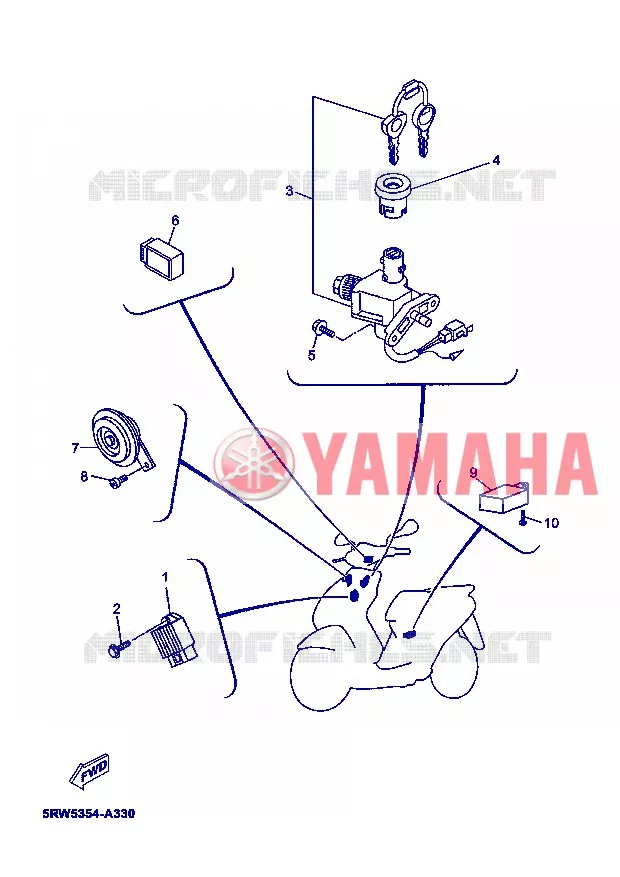 ELECTRISCH 1 Yamaha SCOOTER 50 2004 MACH  CS50 MACH G AIR