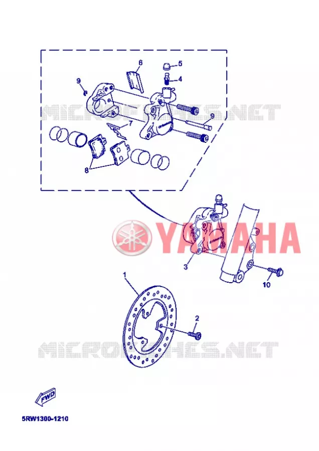 REMKLAUW VOOR Yamaha SCOOTER 50 2004 MACH  CS50 MACH G AIR