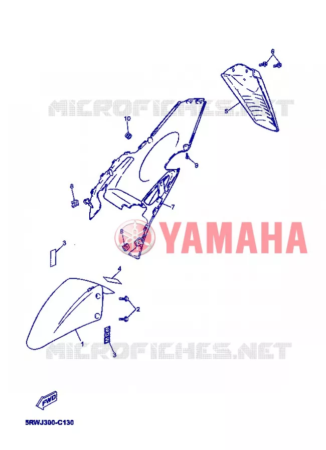 SPATBORD Yamaha SCOOTER 50 2005 MACH  CS50 MACH G AIR