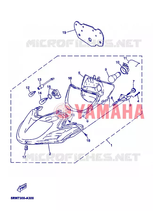 KOPLAMP Yamaha SCOOTER 50 2008 MACH G  CS50Z