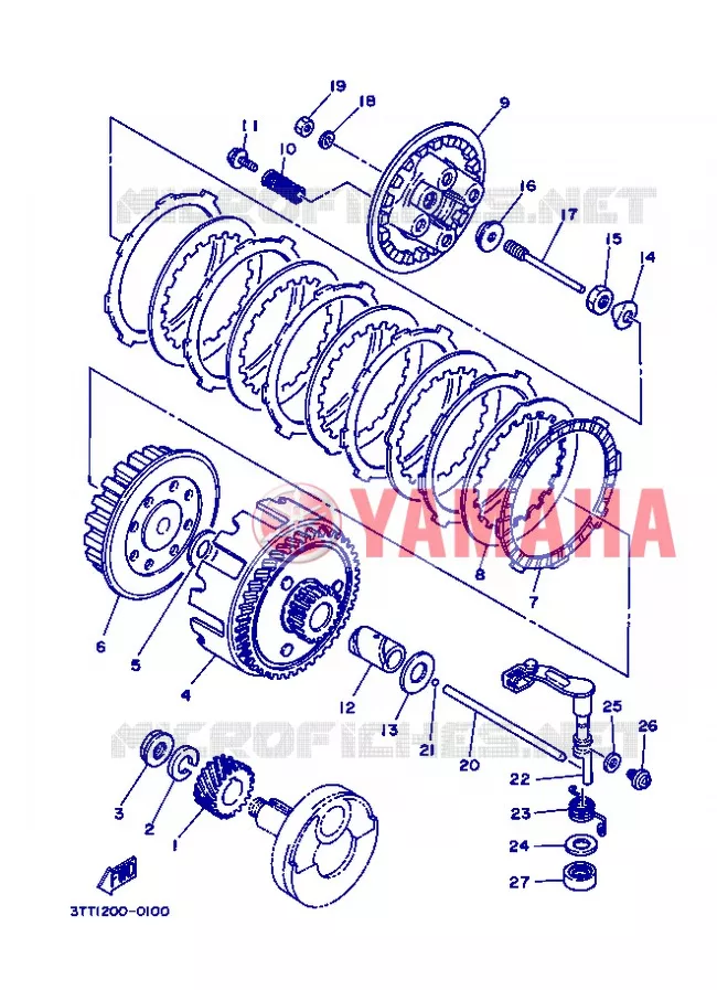 STARTMOTOR KOPPELINGS Yamaha MOTO 125 2008 DT  DT125