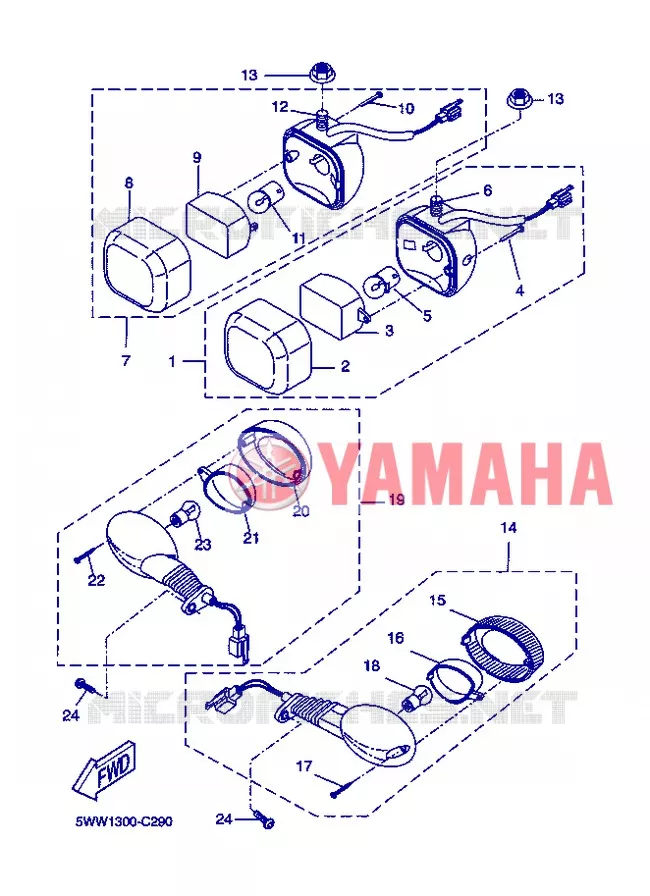 KNIPPERLICHT Yamaha SCOOTER 50 2005 BOOSTER  CW50L