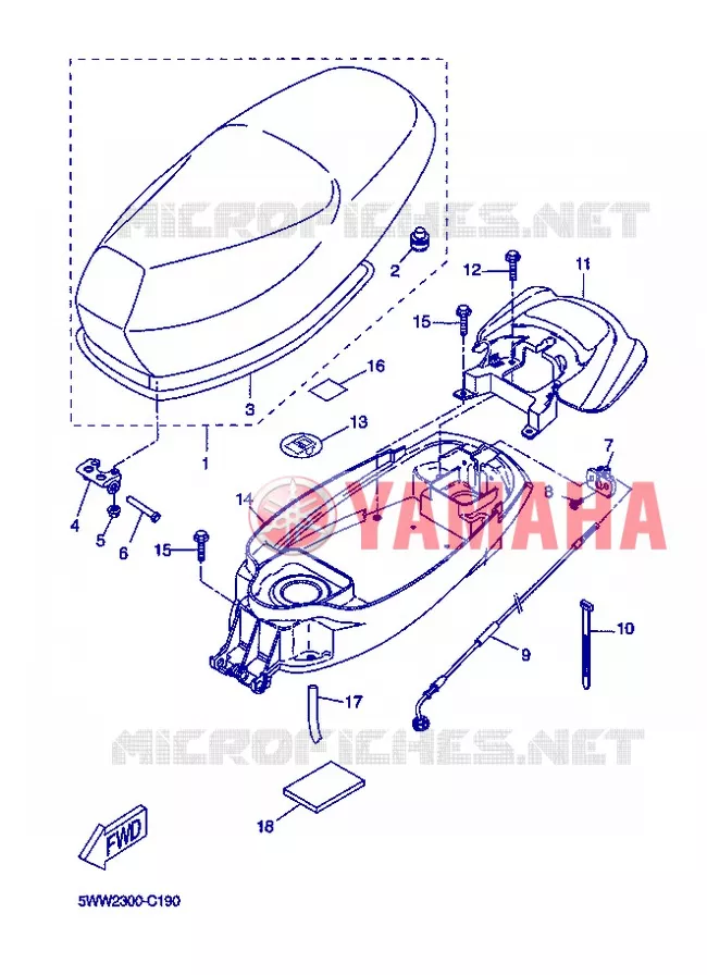 SELLE Yamaha SCOOTER 50 2004 BOOSTER  CW50L