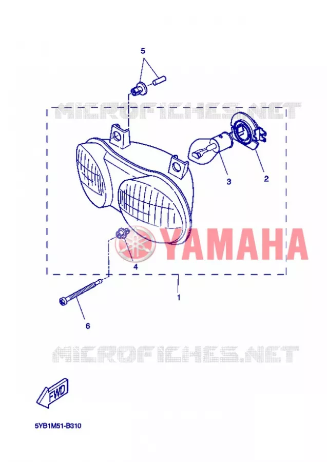 KOPLAMP Yamaha SCOOTER 50 2008 ROCKET  CW50RSP POWER ROCKET