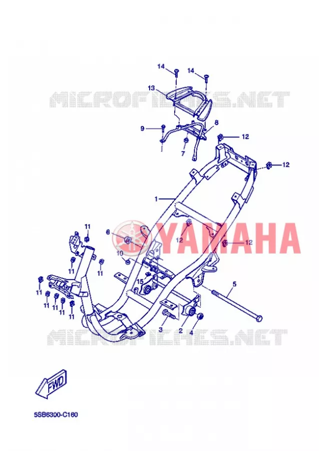 FRAME Yamaha SCOOTER 50 2007 NITRO  YQ50 NITRO
