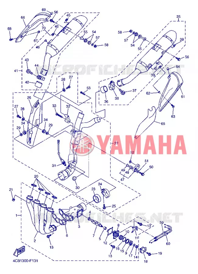 UITLAAT Yamaha MOTO 1000 2008 R1  YZF-R1 R1