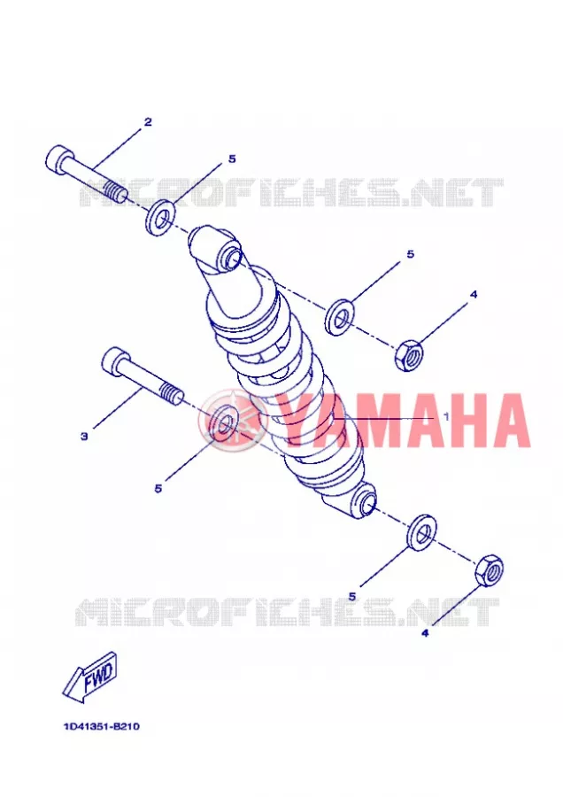 ACHTERBRUG / SCHOKBREKER Yamaha MOTO 50 2008 X-LIMIT  DT50RSM