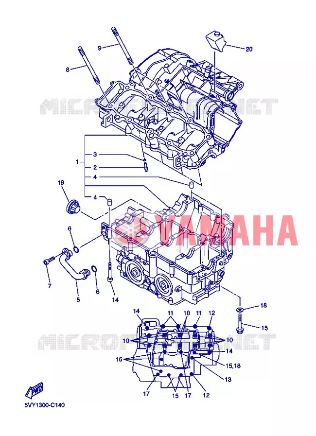 CARTERDELEN Yamaha MOTO 1000 2004 R1  YZF-R1 YZF-R1S R1