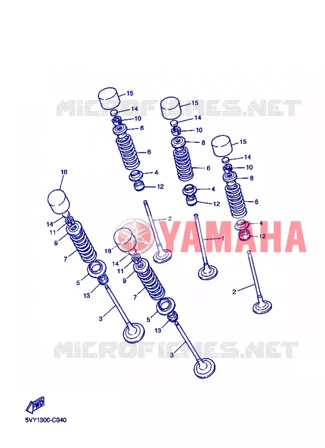KLEPPEN Yamaha MOTO 1000 2004 R1  YZF-R1 YZF-R1S R1