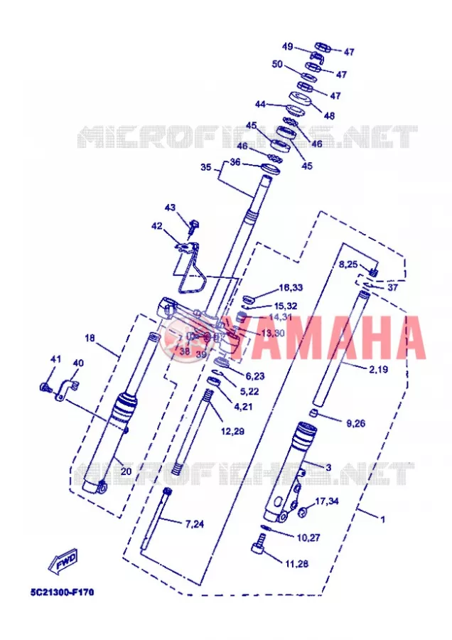VOORVORK Yamaha SCOOTER 50 2008 OVETTO  YN50 OVETTO