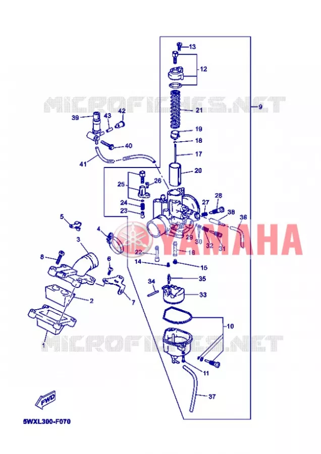 CARBURATEUR  Yamaha MOTO 50 2007 XPOWER  TZR50 X-POWER