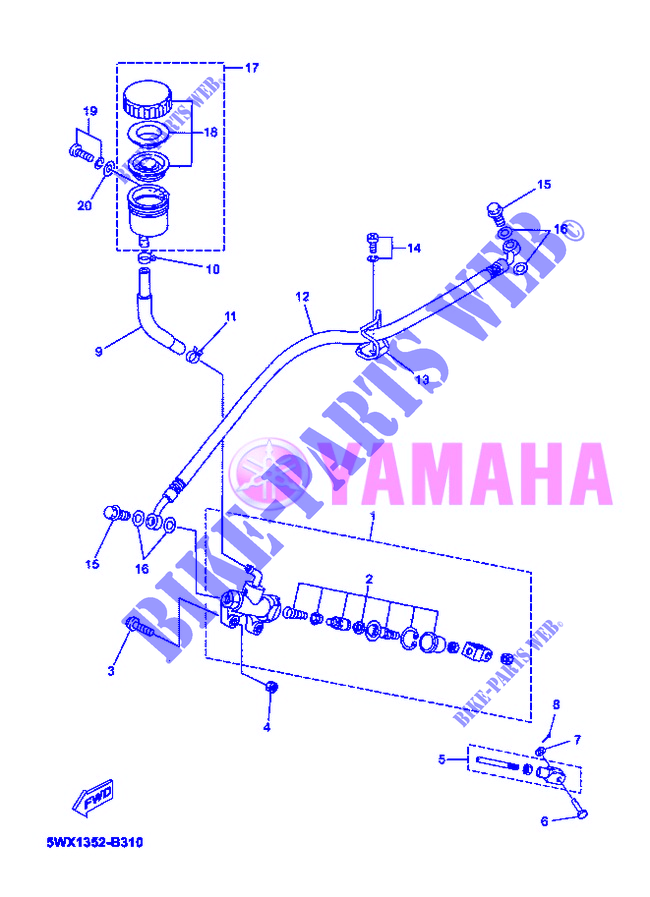 REMPOMP ACHTER voor Yamaha X-POWER 2007