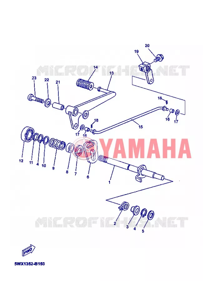 SCHAKEL STANG / PEDAAL Yamaha MOTO 50 2007 XPOWER  TZR50 X-POWER
