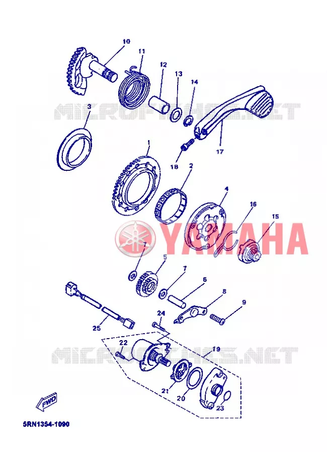 STARTMOTOR Yamaha SCOOTER 50 2008 OVETTO  YN50 OVETTO