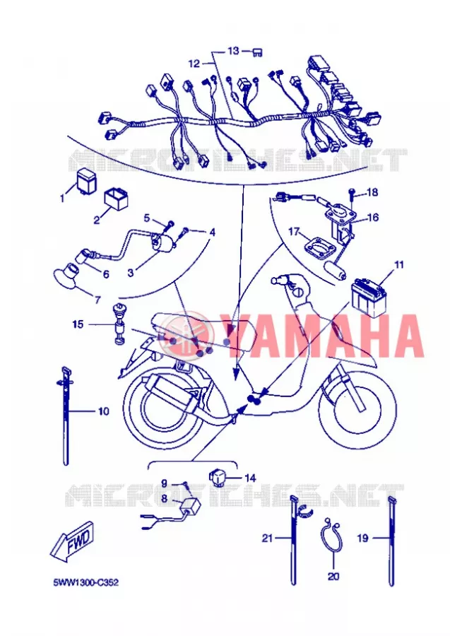 ELECTRISCH 2 Yamaha SCOOTER 50 2006 BOOSTER  CW50L