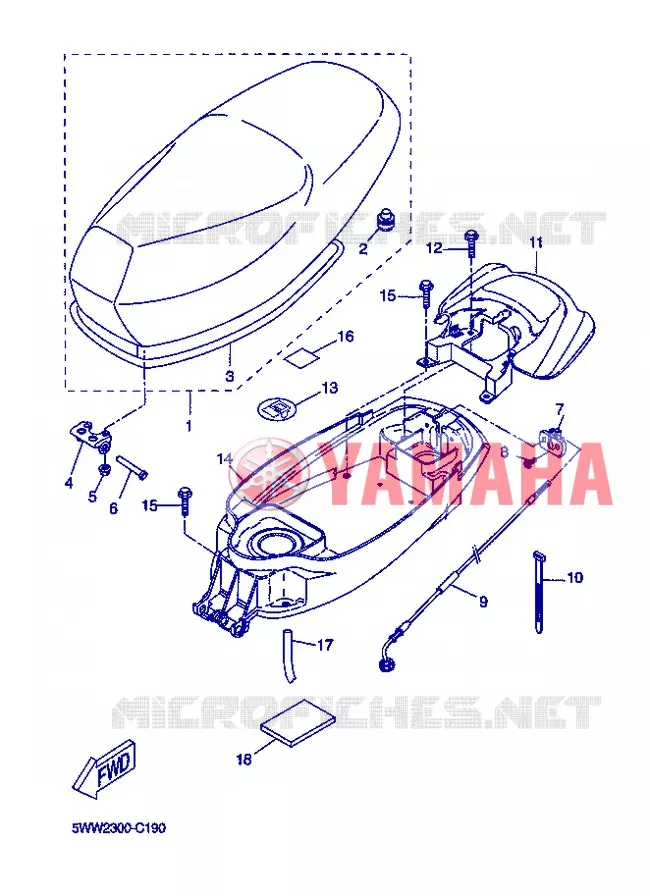 SELLE Yamaha SCOOTER 50 2006 BOOSTER  CW50L