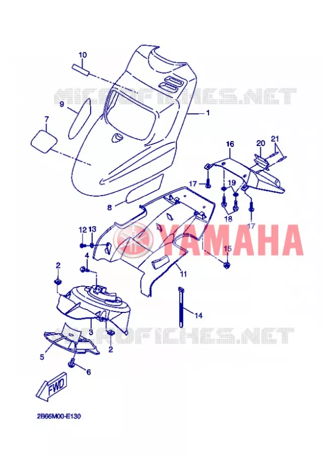 VOORSPATBORD Yamaha SCOOTER 50 2006 BOOSTER  CW50L