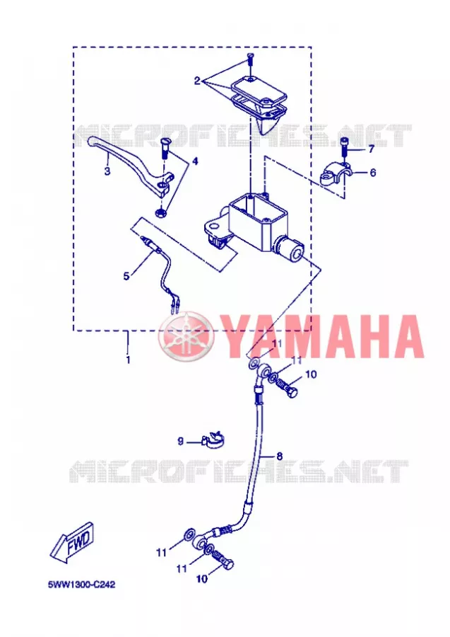 REMPOMP VOOR Yamaha SCOOTER 50 2007 BOOSTER  CW50L