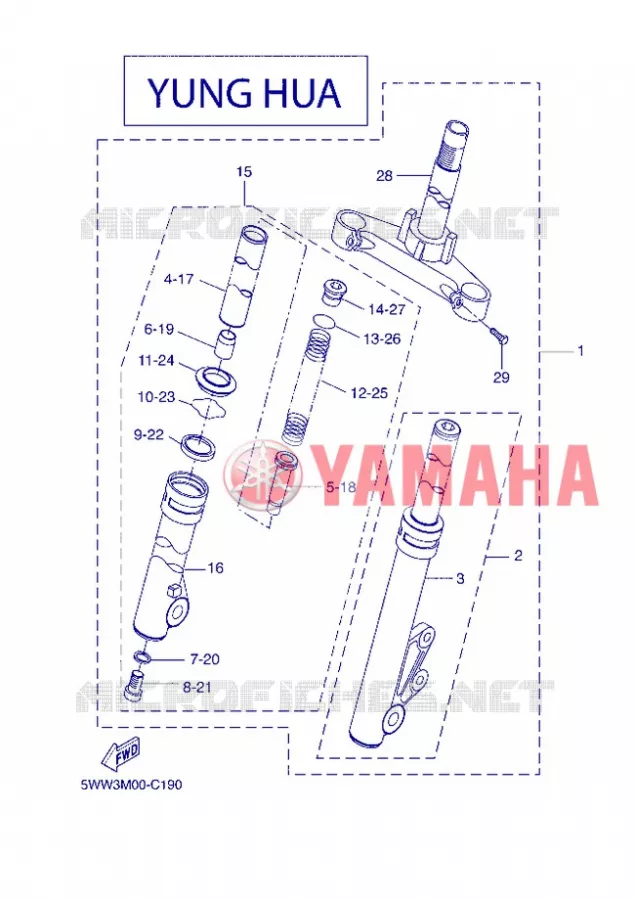VOORVORK 2 Yamaha SCOOTER 50 2008 BW'S  CW50N