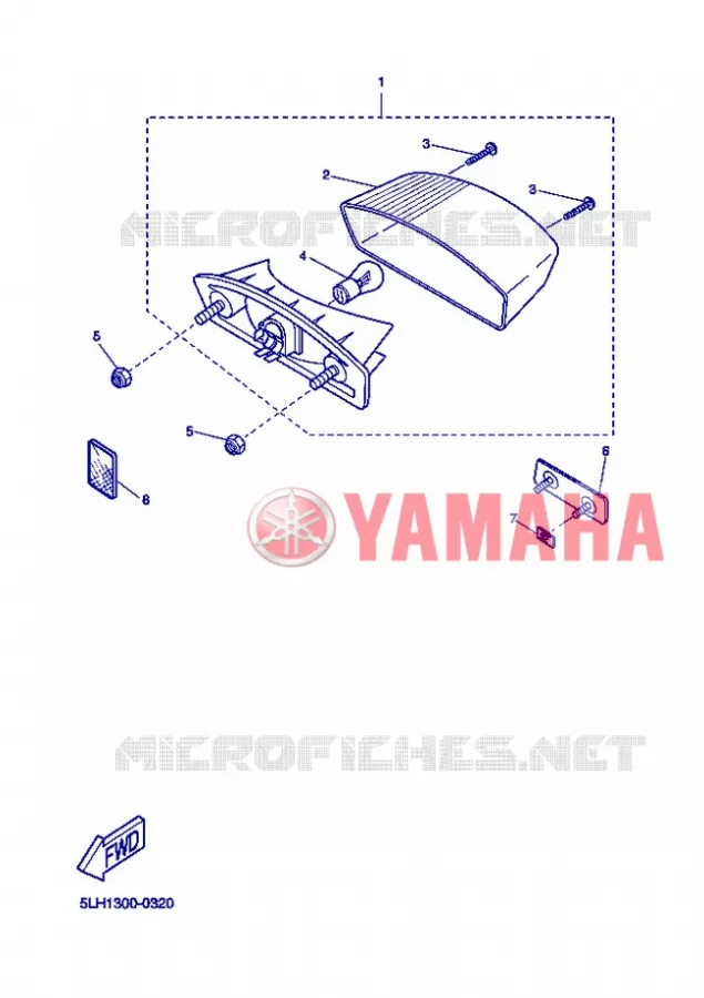 ACHTERLICHT Yamaha SCOOTER 50 2004 STUNT  EW50 STUNT