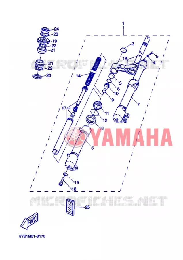 VOORVORK Yamaha SCOOTER 50 2004 ROCKET  CW50RSP POWER ROCKET